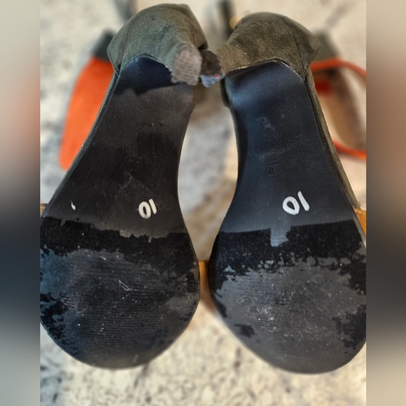 Free Reign Earthtones Open Toe Sandal Heels Size 8 - Picture 5 of 6